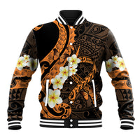 Liver Cancer Awareness Month Baseball Jacket Awareness Is Key Orange Polynesian Ribbon