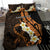 Liver Cancer Awareness Month Bedding Set Awareness Is Key Orange Polynesian Ribbon