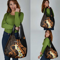 Liver Cancer Awareness Month Grocery Bag Awareness Is Key Orange Polynesian Ribbon LT14 - Polynesian Pride