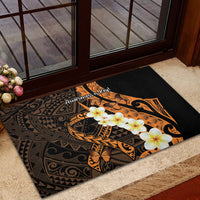 Liver Cancer Awareness Month Rubber Doormat Awareness Is Key Orange Polynesian Ribbon