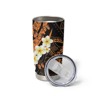 Liver Cancer Awareness Month Tumbler Cup Awareness Is Key Orange Polynesian Ribbon LT14 - Polynesian Pride