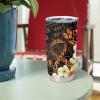 Liver Cancer Awareness Month Tumbler Cup Awareness Is Key Orange Polynesian Ribbon LT14 - Polynesian Pride