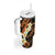 Liver Cancer Awareness Month Tumbler With Handle Awareness Is Key Orange Polynesian Ribbon