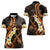 Liver Cancer Awareness Month Women Polo Shirt Awareness Is Key Orange Polynesian Ribbon