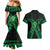 ADHD Awareness Month You Matter Couples Matching Mermaid Dress and Hawaiian Shirt Green Polynesian Ribbon