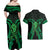 ADHD Awareness Month You Matter Couples Matching Off Shoulder Maxi Dress and Hawaiian Shirt Green Polynesian Ribbon