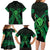 ADHD Awareness Month You Matter Family Matching Long Sleeve Bodycon Dress and Hawaiian Shirt Green Polynesian Ribbon