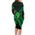 ADHD Awareness Month You Matter Family Matching Long Sleeve Bodycon Dress and Hawaiian Shirt Green Polynesian Ribbon