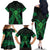 ADHD Awareness Month You Matter Family Matching Off The Shoulder Long Sleeve Dress and Hawaiian Shirt Green Polynesian Ribbon