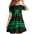 ADHD Awareness Month You Matter Family Matching Off Shoulder Short Dress and Hawaiian Shirt Green Polynesian Ribbon