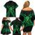 ADHD Awareness Month You Matter Family Matching Off Shoulder Short Dress and Hawaiian Shirt Green Polynesian Ribbon