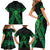 ADHD Awareness Month You Matter Family Matching Short Sleeve Bodycon Dress and Hawaiian Shirt Green Polynesian Ribbon