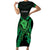 ADHD Awareness Month You Matter Family Matching Short Sleeve Bodycon Dress and Hawaiian Shirt Green Polynesian Ribbon