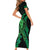 ADHD Awareness Month You Matter Family Matching Short Sleeve Bodycon Dress and Hawaiian Shirt Green Polynesian Ribbon