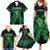 ADHD Awareness Month You Matter Family Matching Summer Maxi Dress and Hawaiian Shirt Green Polynesian Ribbon