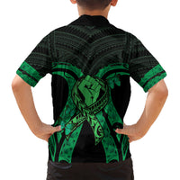 ADHD Awareness Month You Matter Hawaiian Shirt Green Polynesian Ribbon