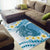 Blue Hawaii Shark Tattoo Area Rug Frangipani With Polynesian Pastel Version