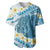 Blue Hawaii Shark Tattoo Baseball Jersey Frangipani With Polynesian Pastel Version