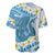 Blue Hawaii Shark Tattoo Baseball Jersey Frangipani With Polynesian Pastel Version