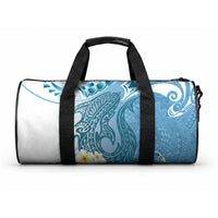 Blue Hawaii Shark Tattoo Duffle Bag Frangipani With Polynesian Pastel Version LT14 One size Blue - Polynesian Pride