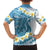 Blue Hawaii Shark Tattoo Family Matching Summer Maxi Dress and Hawaiian Shirt Frangipani With Polynesian Pastel Version