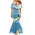 Blue Hawaii Shark Tattoo Mermaid Dress Frangipani With Polynesian Pastel Version