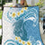 Blue Hawaii Shark Tattoo Quilt Frangipani With Polynesian Pastel Version