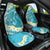 Turquoise Hawaii Shark Tattoo Car Seat Cover Frangipani With Polynesian Pastel Version