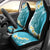 Turquoise Hawaii Shark Tattoo Car Seat Cover Frangipani With Polynesian Pastel Version