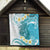 Turquoise Hawaii Shark Tattoo Quilt Frangipani With Polynesian Pastel Version