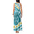 Turquoise Hawaii Shark Tattoo Tank Maxi Dress Frangipani With Polynesian Pastel Version