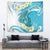 Turquoise Hawaii Shark Tattoo Tapestry Frangipani With Polynesian Pastel Version