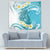 Turquoise Hawaii Shark Tattoo Tapestry Frangipani With Polynesian Pastel Version