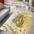 Gold Hawaii Shark Tattoo Area Rug Frangipani With Polynesian Pastel Version