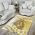 Gold Hawaii Shark Tattoo Area Rug Frangipani With Polynesian Pastel Version