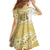 Gold Hawaii Shark Tattoo Family Matching Summer Maxi Dress and Hawaiian Shirt Frangipani With Polynesian Pastel Version