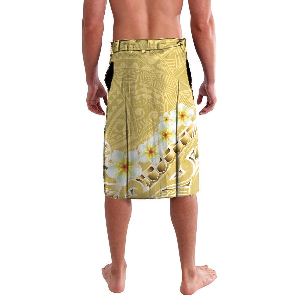 Gold Hawaii Shark Tattoo Lavalava Frangipani With Polynesian Pastel Version LT14 - Polynesian Pride