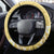 Gold Hawaii Shark Tattoo Steering Wheel Cover Frangipani With Polynesian Pastel Version