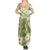 Green Hawaii Shark Tattoo Family Matching Summer Maxi Dress and Hawaiian Shirt Frangipani With Polynesian Pastel Version