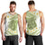 Green Hawaii Shark Tattoo Men Tank Top Frangipani With Polynesian Pastel Version