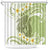 Green Hawaii Shark Tattoo Shower Curtain Frangipani With Polynesian Pastel Version