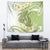 Green Hawaii Shark Tattoo Tapestry Frangipani With Polynesian Pastel Version