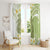 Green Hawaii Shark Tattoo Window Curtain Frangipani With Polynesian Pastel Version