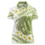 Green Hawaii Shark Tattoo Women Polo Shirt Frangipani With Polynesian Pastel Version