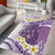 Purple Hawaii Shark Tattoo Area Rug Frangipani With Polynesian Pastel Version