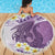 Purple Hawaii Shark Tattoo Beach Blanket Frangipani With Polynesian Pastel Version