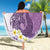 Purple Hawaii Shark Tattoo Beach Blanket Frangipani With Polynesian Pastel Version