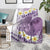 Purple Hawaii Shark Tattoo Blanket Frangipani With Polynesian Pastel Version