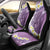 Purple Hawaii Shark Tattoo Car Seat Cover Frangipani With Polynesian Pastel Version