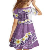 Purple Hawaii Shark Tattoo Family Matching Off Shoulder Maxi Dress and Hawaiian Shirt Frangipani With Polynesian Pastel Version LT14 - Polynesian Pride